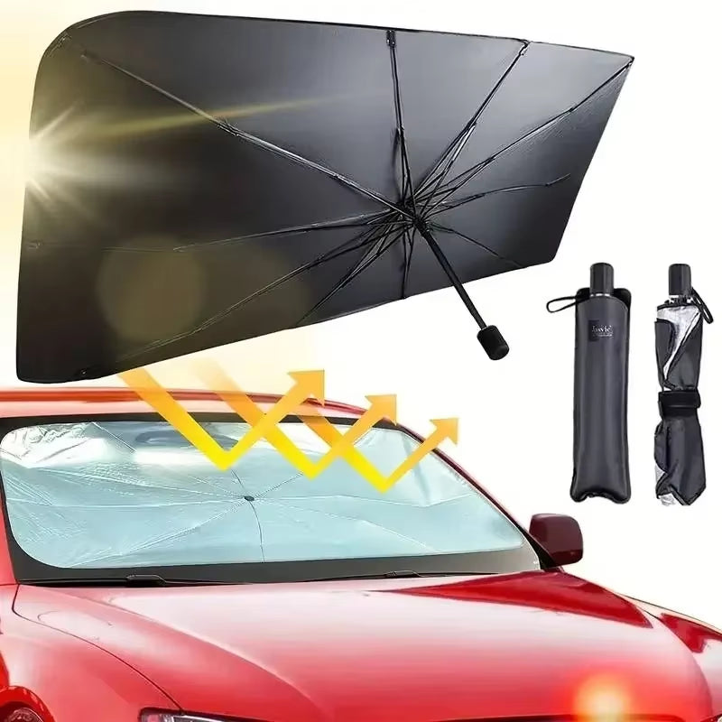 Stay Cool This Summer with Our Premium Car Sunshade Umbrella – The Ultimate Windshield Protector for Your Vehicle!