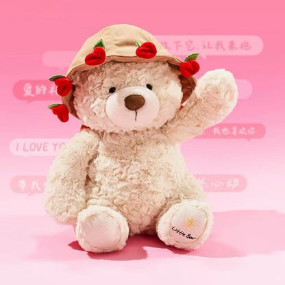 Adorable Kawaii Teddy Bear with Roses - The Perfect Plush Soft Toy and Romantic Gift for Home Decor and Valentine's Day!