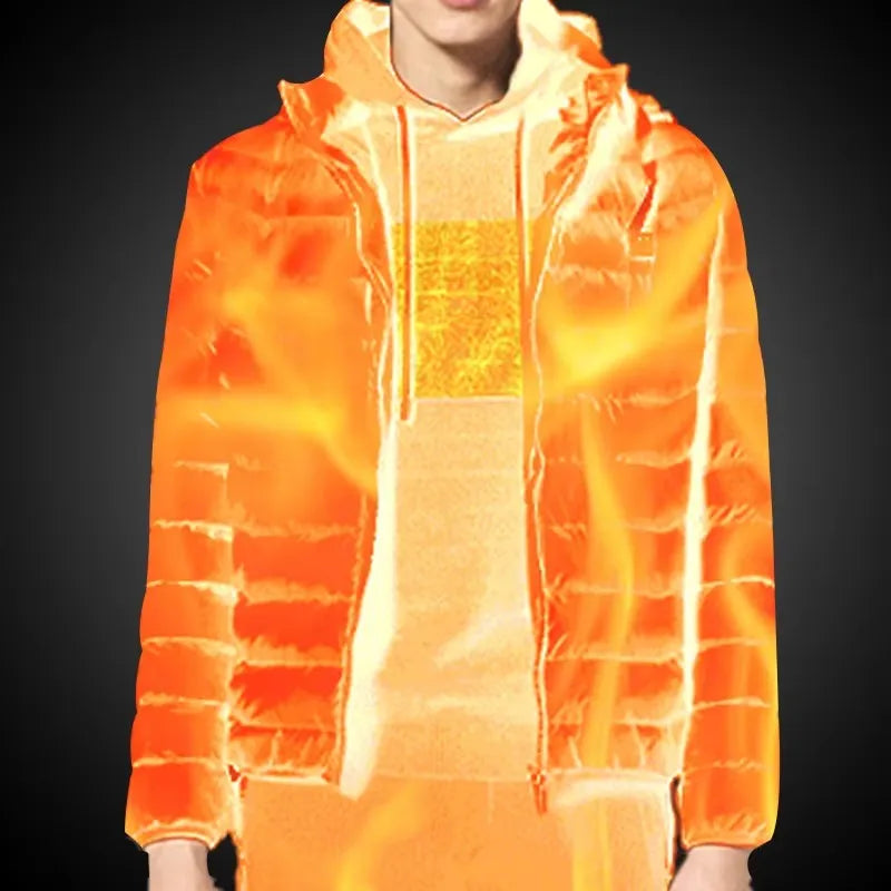 Stay Warm This Winter with Our Men's Heated USB Jacket - The Ultimate Outdoor Thermal Coat