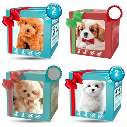 Interactive Realistic Robotic Puppy with Tail Wagging and Barking Features - Plush Walking Dog Toy for Kids