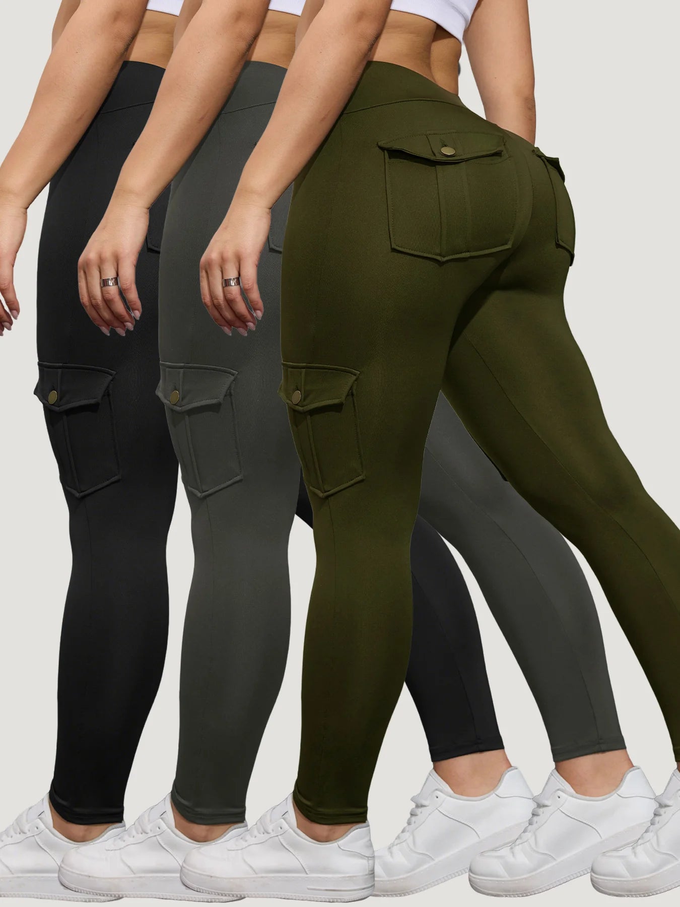 Elevate Your Workout with Our Seamless High-Waist Yoga Cargo Leggings for Women – Stylish with Pockets and Hip Lifting Design!
