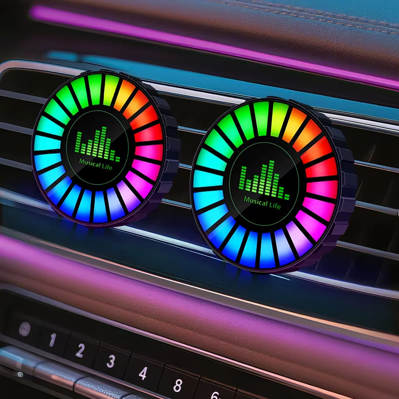 Transform Your Drive with the Stylish Car USB Aromatherapy Round Pickup Lamp - Experience Ocean Fragrance and RGB Ambiance