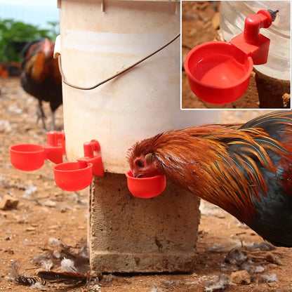 Revolutionary Automatic Poultry Watering Cups for Chickens and Ducks - Convenient Sets of 6 to 36, Effortless Installation!