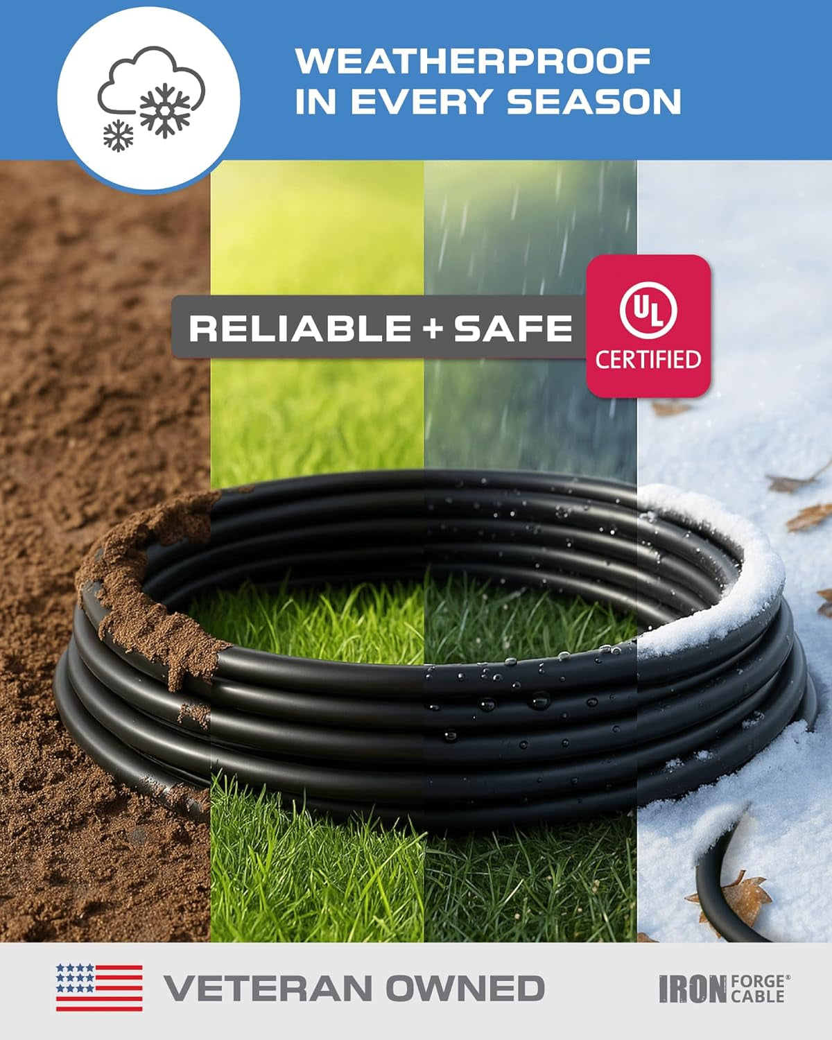 Power Up Your Outdoors with the 2 Pack 100 Ft Heavy Duty Black Extension Cord - Weatherproof & Perfect for All Your Electrical Needs!