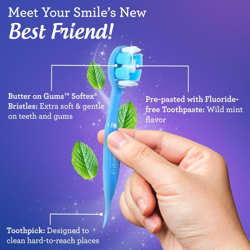 Gurunanda Ready-To-Go Travel Toothbrushes - 70 Count for Effortless Oral Care Anywhere