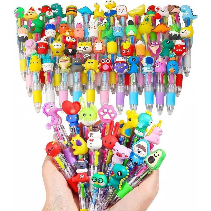 Brighten Up Writing with 20Pcs Adorable Mini Multicolor 4-in-1 Pens - Perfect for Kids' Parties, School Supplies, and Gifts!