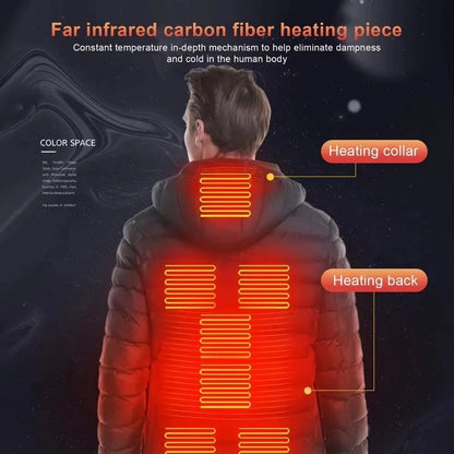 Stay Warm This Winter with Our Men's Heated USB Jacket - The Ultimate Outdoor Thermal Coat