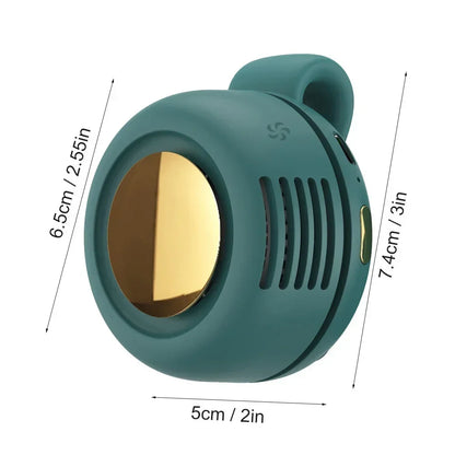 Experience Ultimate Comfort with the Outdoor Mini Portable Handheld Bladeless Electric Fan - Rechargeable and Perfect for Any Setting!