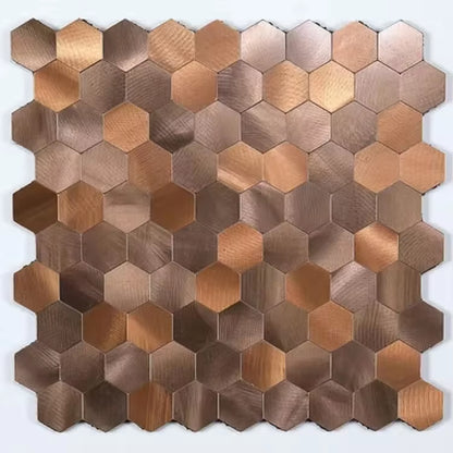 Mosaic Hexagon Peel and Stick Waterproof Aluminum Wall Tile for Kitchen and Bath Backsplash - Fireproof and Self-Adhesive