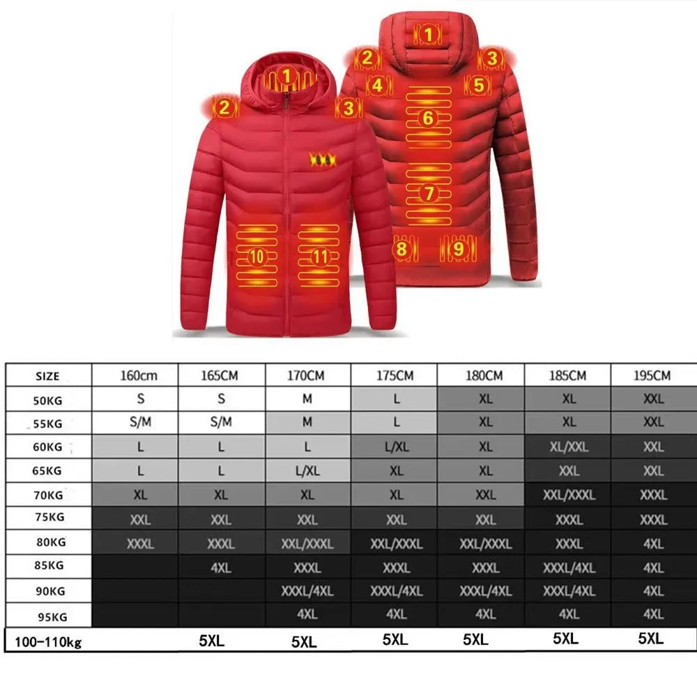 Stay Warm This Winter with Our Men's Heated USB Jacket - The Ultimate Outdoor Thermal Coat
