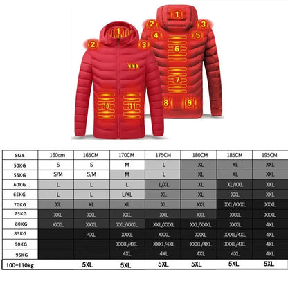 Stay Warm This Winter with Our Men's Heated USB Jacket - The Ultimate Outdoor Thermal Coat