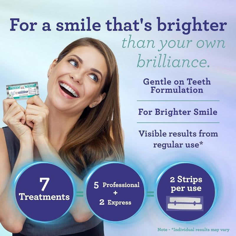 Transform Your Smile with Gurunanda Whitening Strips - 7-Day Treatment for Sensitive Teeth, Enamel-Safe & Fast Results!