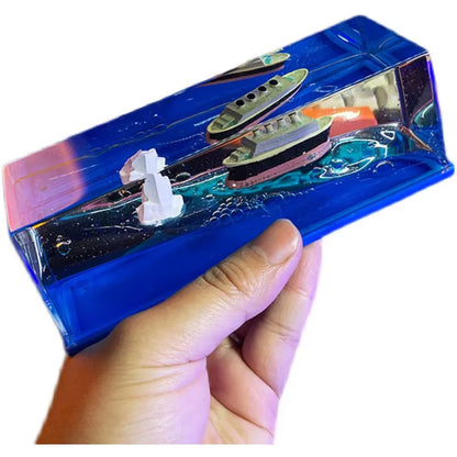 Captivating Black Pearl Pirate Ship Drift Bottle - A Nautical Touch for Your Living Room or Office