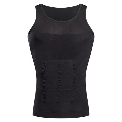 Transform Your Physique with Our Men's Slimming Compression Vest - The Ultimate Seamless Waist Trainer for Effective Belly Control and Weight Loss!