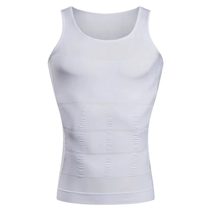 Transform Your Physique with Our Men's Slimming Compression Vest - The Ultimate Seamless Waist Trainer for Effective Belly Control and Weight Loss!