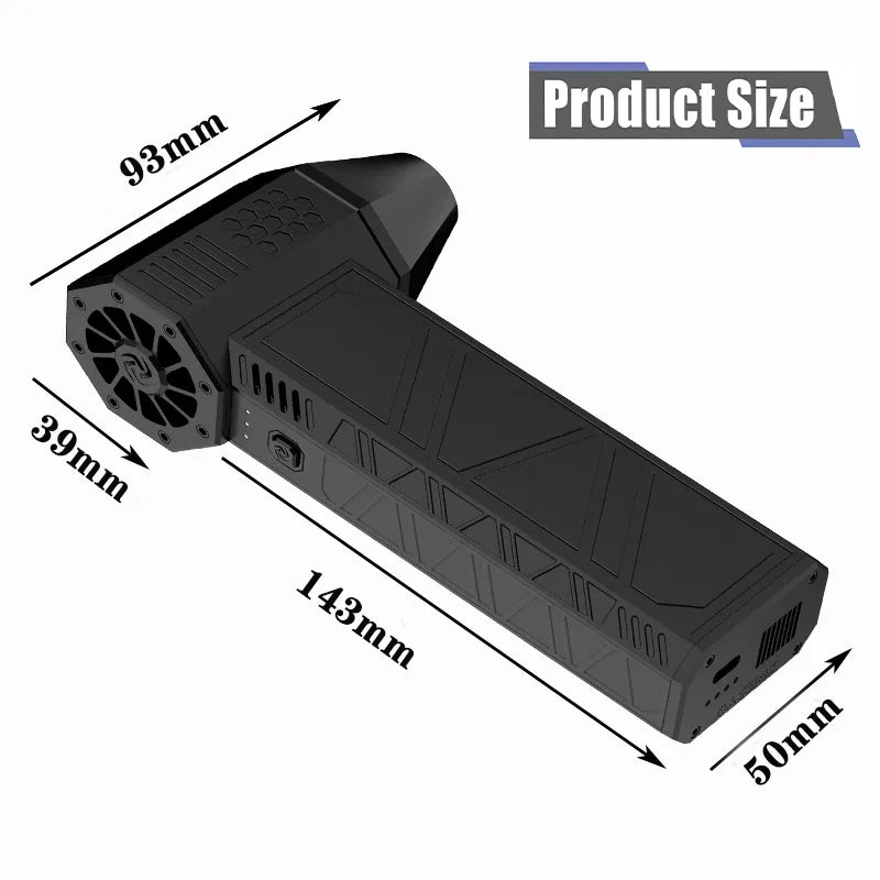 Mini Turbo Jet Fan Electric Air Duster with Adjustable Speed Settings (1 & 3 Gears), 130,000 RPM, 52 m/s - Car and Computer Cleaning Blower Tool Kit