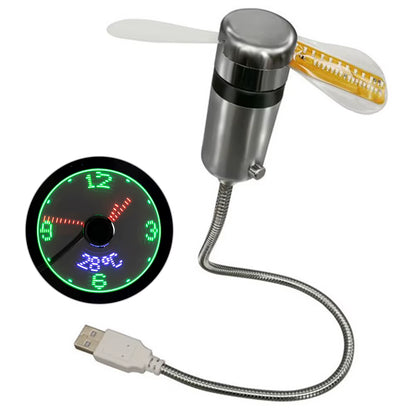 Stay Cool and Stylish with the USB Mini Fan Featuring Real-Time Temperature Display and RGB LED Lights - Perfect for Laptops, PCs, and Notebooks