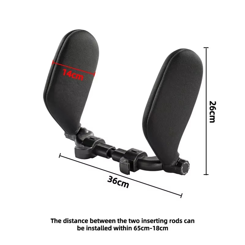 Car Headrest Pillow 360° Adjustable Sleeping Head Neck Support PU U-Shaped Travel Seat Rest Pillows Cushion for Kids Adults