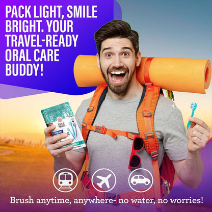 Gurunanda Ready-To-Go Travel Toothbrushes - 70 Count for Effortless Oral Care Anywhere