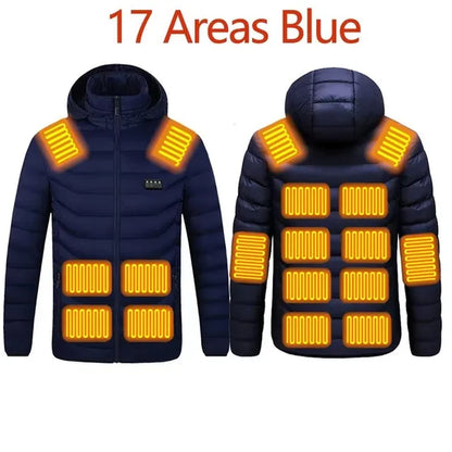 Stay Warm This Winter with Our Men's Heated USB Jacket - The Ultimate Outdoor Thermal Coat