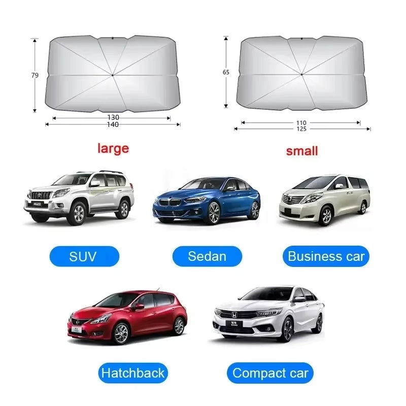 Stay Cool This Summer with Our Premium Car Sunshade Umbrella – The Ultimate Windshield Protector for Your Vehicle!