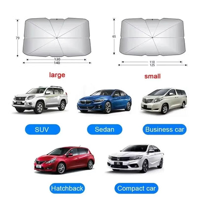 Stay Cool This Summer with Our Premium Car Sunshade Umbrella – The Ultimate Windshield Protector for Your Vehicle!