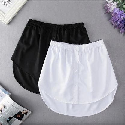 Elevate Your Style with Our Women's Adjustable Layering Blouse Extender Featuring a Chic Faux Top and Flirty Mini Skirt Underskirt
