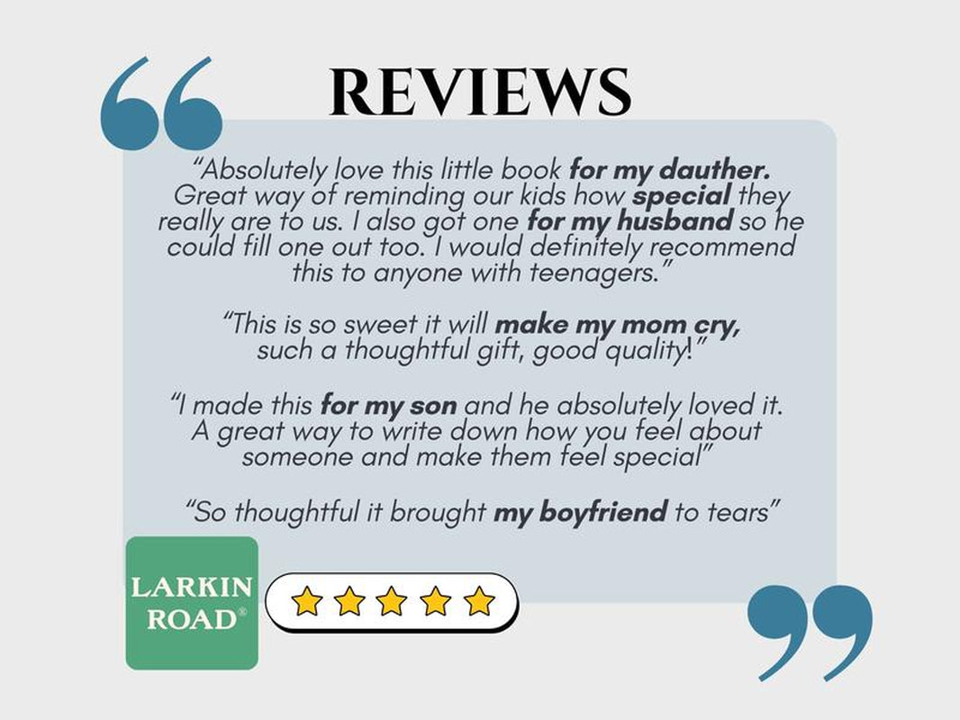 Heartfelt Fill-in-the-Blank Gift Book for Kids and Loved Ones - Just a Few Things I Love About You by LARKINROAD - Ideal for Valentine’s Day, Galentine’s Day, Birthdays, and Mother’s Day