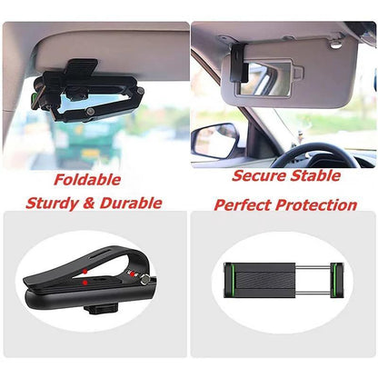 Revolutionary 1080° Multi-Function Sun Visor Phone Holder - Universal 360° Rotating Design for Every Scene