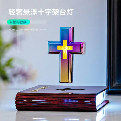 Illuminate Your Faith with the Levitating Cross Lamp - A Stunning Magnetic Night Light for Christian Homes