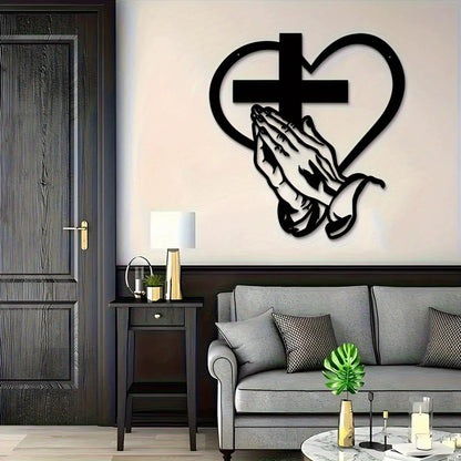 Transform Your Space with the Inspirational Metal Christian Heart Wall Sculpture – Perfect for Home and Outdoor Decor