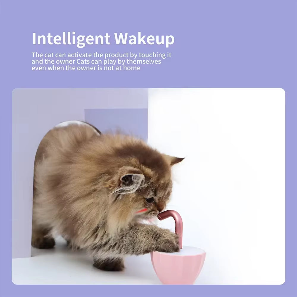 Cat Laser Toy Interactive Tumbler Design for Indoor Kitten Tumbler Interaction Toys USB Charging 360 Degree Irregular Rotation