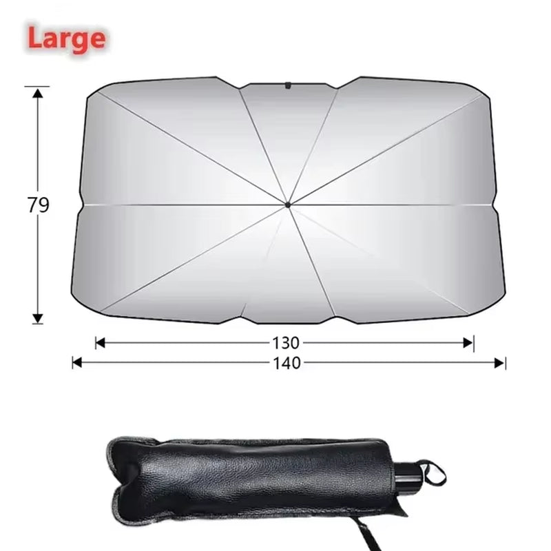Stay Cool This Summer with Our Premium Car Sunshade Umbrella – The Ultimate Windshield Protector for Your Vehicle!