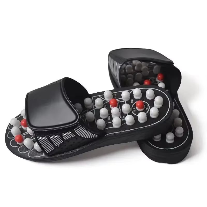 Experience Ultimate Foot Relaxation with Professional Reflexology Massage Slippers Featuring Acupuncture Stones