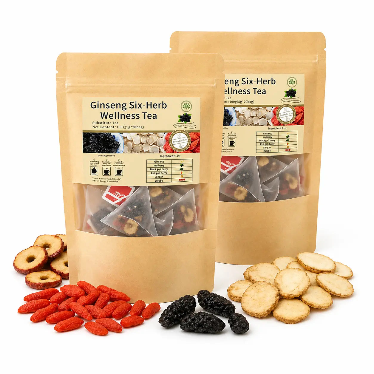 Revitalize Your Health with Organic Ginseng Eight Treasure Kidney Tea - A Natural Cleanse for Men & Women