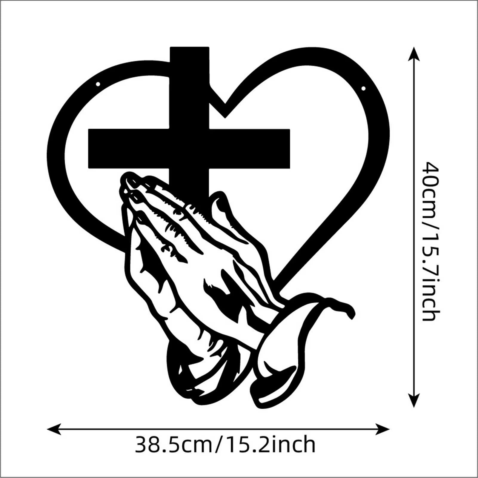 Transform Your Space with the Inspirational Metal Christian Heart Wall Sculpture – Perfect for Home and Outdoor Decor
