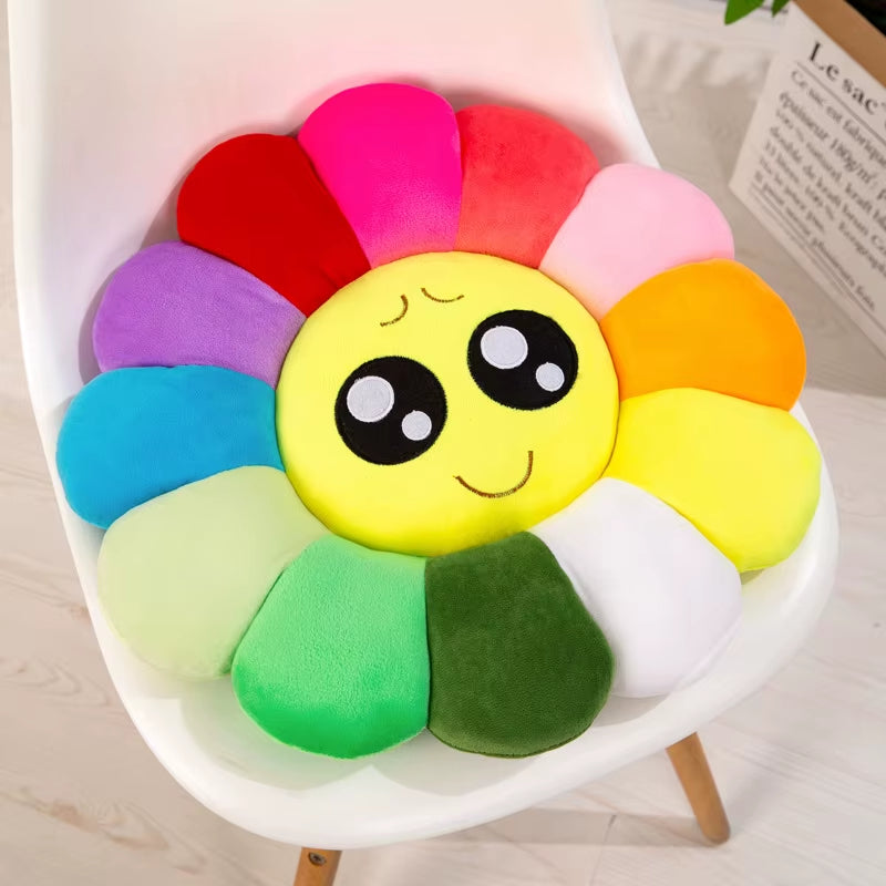 Vibrant Sunflower Plush Cushion - Perfect for Office and Desk Chairs, Ideal for Students, and an Excellent Gift Option