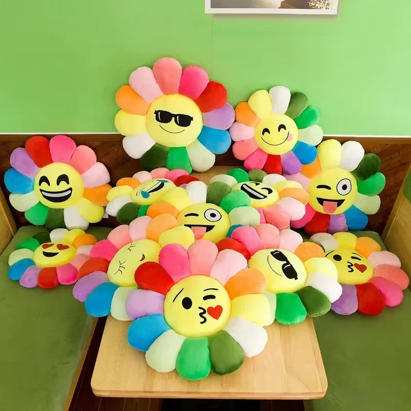 Vibrant Sunflower Plush Cushion - Perfect for Office and Desk Chairs, Ideal for Students, and an Excellent Gift Option