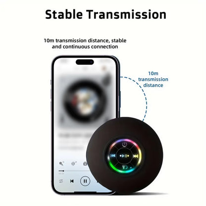 Transform Your Shower Experience with the IPX4 Waterproof Bluetooth Speaker - LED Lighting & Suction Cup for Ultimate Convenience