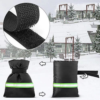 Protect Your Outdoor Faucets This Winter: 2-Pack Insulation Covers with Reflective Strips for Ultimate Freeze Defense