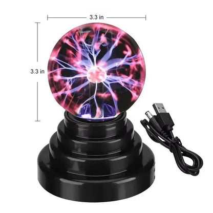 Enchanting Touch-Sensitive Magic Plasma Ball Lamp - LED Night Light for Kids and Adults - Perfect Holiday Decor and Gift