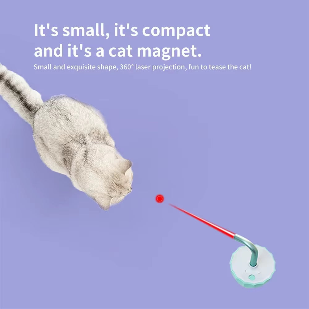Cat Laser Toy Interactive Tumbler Design for Indoor Kitten Tumbler Interaction Toys USB Charging 360 Degree Irregular Rotation