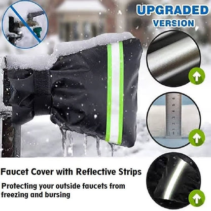 Protect Your Outdoor Faucets This Winter: 2-Pack Insulation Covers with Reflective Strips for Ultimate Freeze Defense