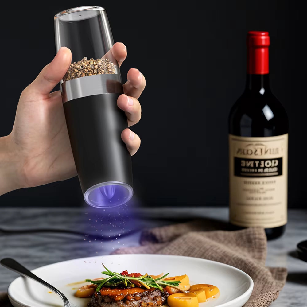 Revolutionize Your Culinary Experience with the Electric Automatic Gravity-Sensing Salt and Pepper Grinder Set