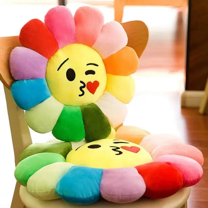 Vibrant Sunflower Plush Cushion - Perfect for Office and Desk Chairs, Ideal for Students, and an Excellent Gift Option