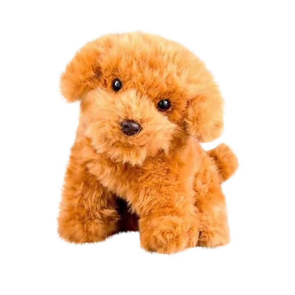 Interactive Realistic Robotic Puppy with Tail Wagging and Barking Features - Plush Walking Dog Toy for Kids