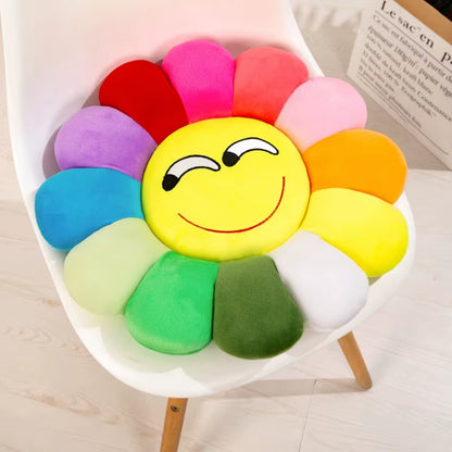 Vibrant Sunflower Plush Cushion - Perfect for Office and Desk Chairs, Ideal for Students, and an Excellent Gift Option
