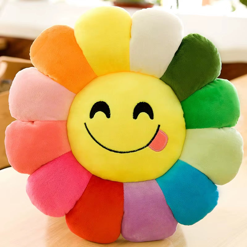 Vibrant Sunflower Plush Cushion - Perfect for Office and Desk Chairs, Ideal for Students, and an Excellent Gift Option