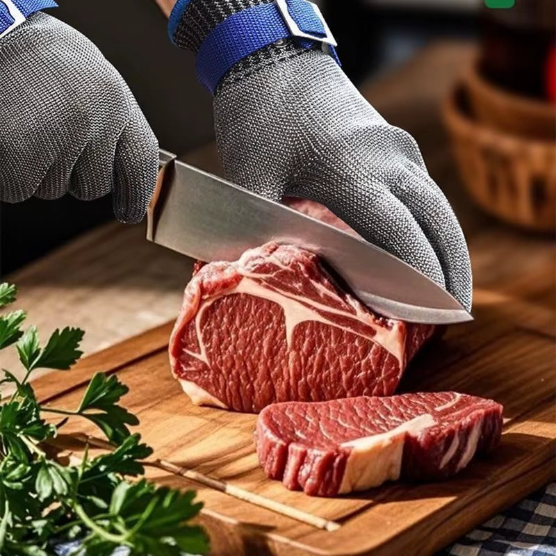 Revolutionary Stainless Steel Wire Mesh Safety Gloves - Ultimate Cut and Stab Resistance for Butchers
