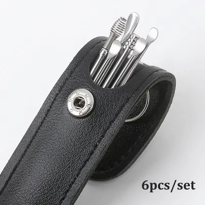 Elevate Your Ear Care Routine with Our 6-Piece Stainless Steel Ear Wax Removal Tool Set - Includes Curette & Earpick